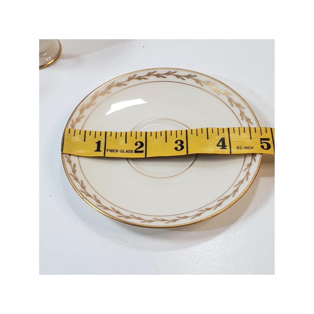 Vtg Franciscan Beverly Demitasse Cup and Saucer Gold Trim Made in California MCM - Picture 10 of 10